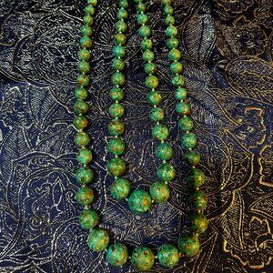 Beautiful 2 Strand Turquoise Stone Necklace